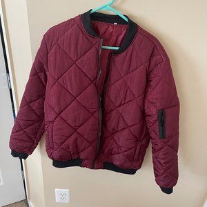 Men's Diamond Quilted Bomber Jacket Windbreaker